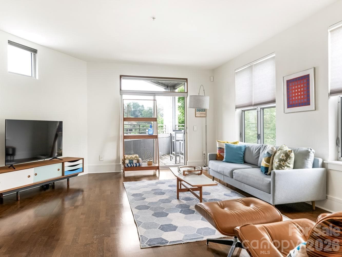Living area with porch access - 1600 Fulton Avenue, Charlotte