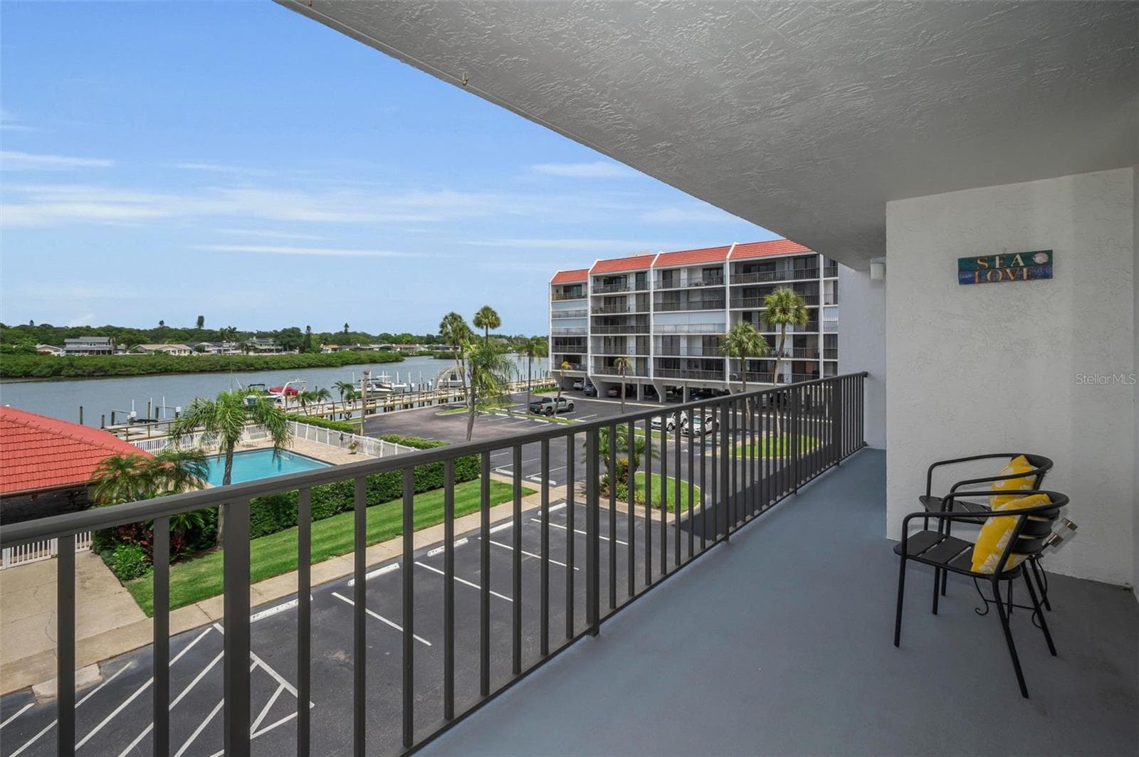 Wonderful, sweeping waterfront view off the balcony - 19111 VISTA BAY DR #304, INDIAN SHORES
