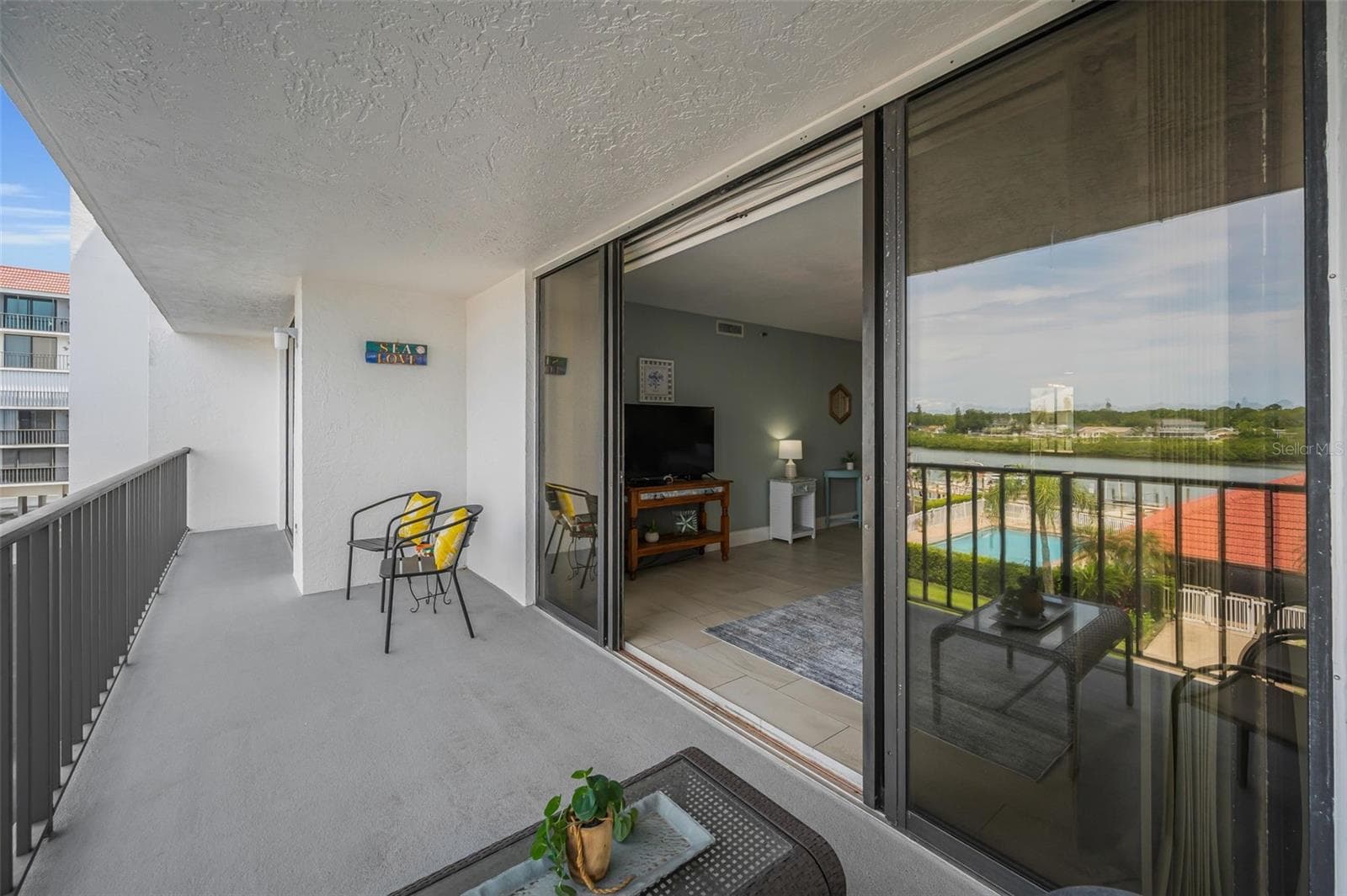 Balcony off the Living area - 19111 VISTA BAY DR #304, INDIAN SHORES