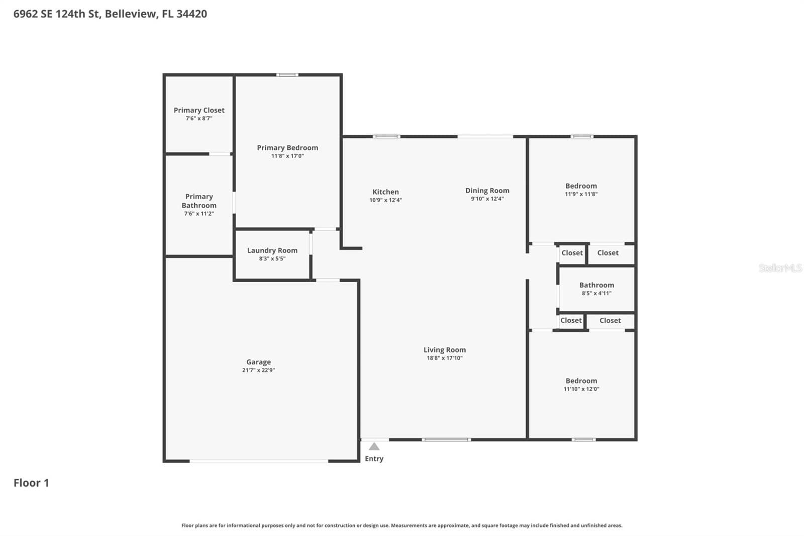 Floor Plan - 6962 SE 124TH ST, BELLEVIEW