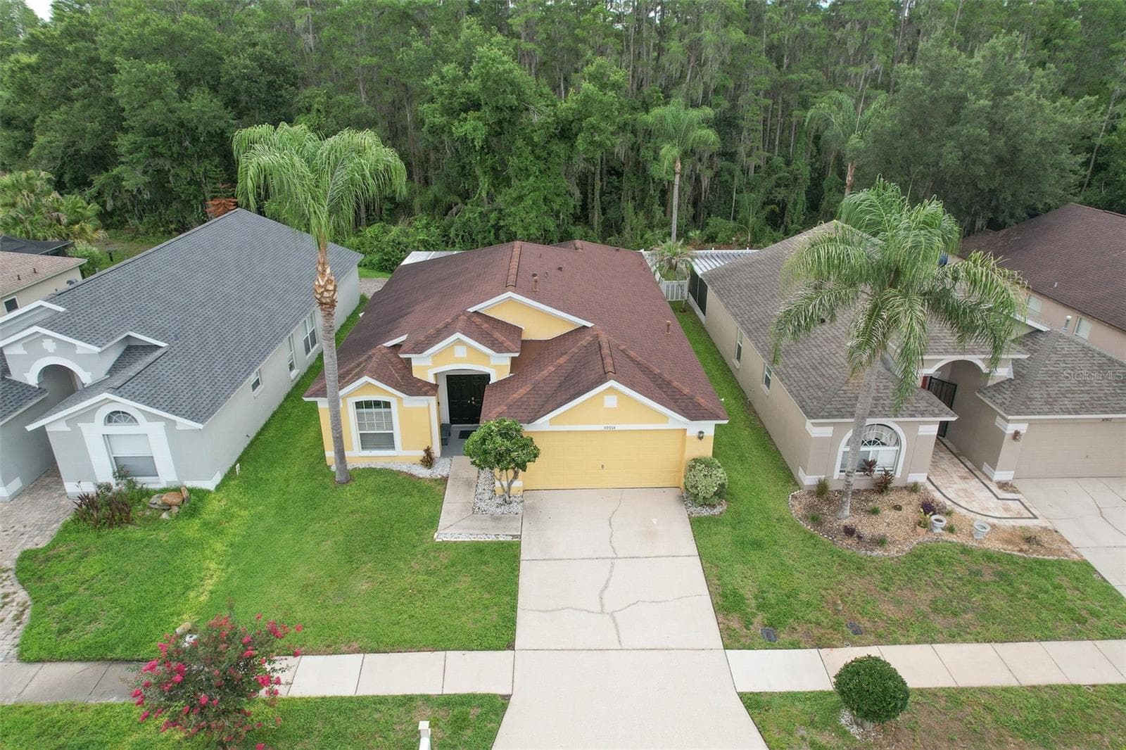 Aerial Exterior Front - 30914 BURLEIGH DR, WESLEY CHAPEL