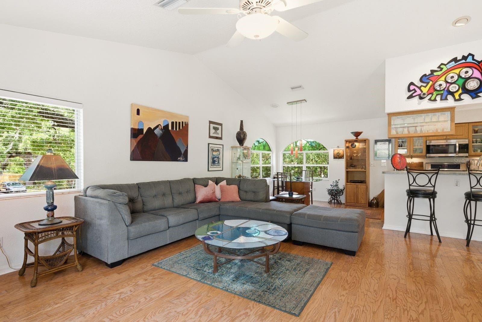 Living room to dining room. - 755 SAN CHRISTOPHER DR, DUNEDIN