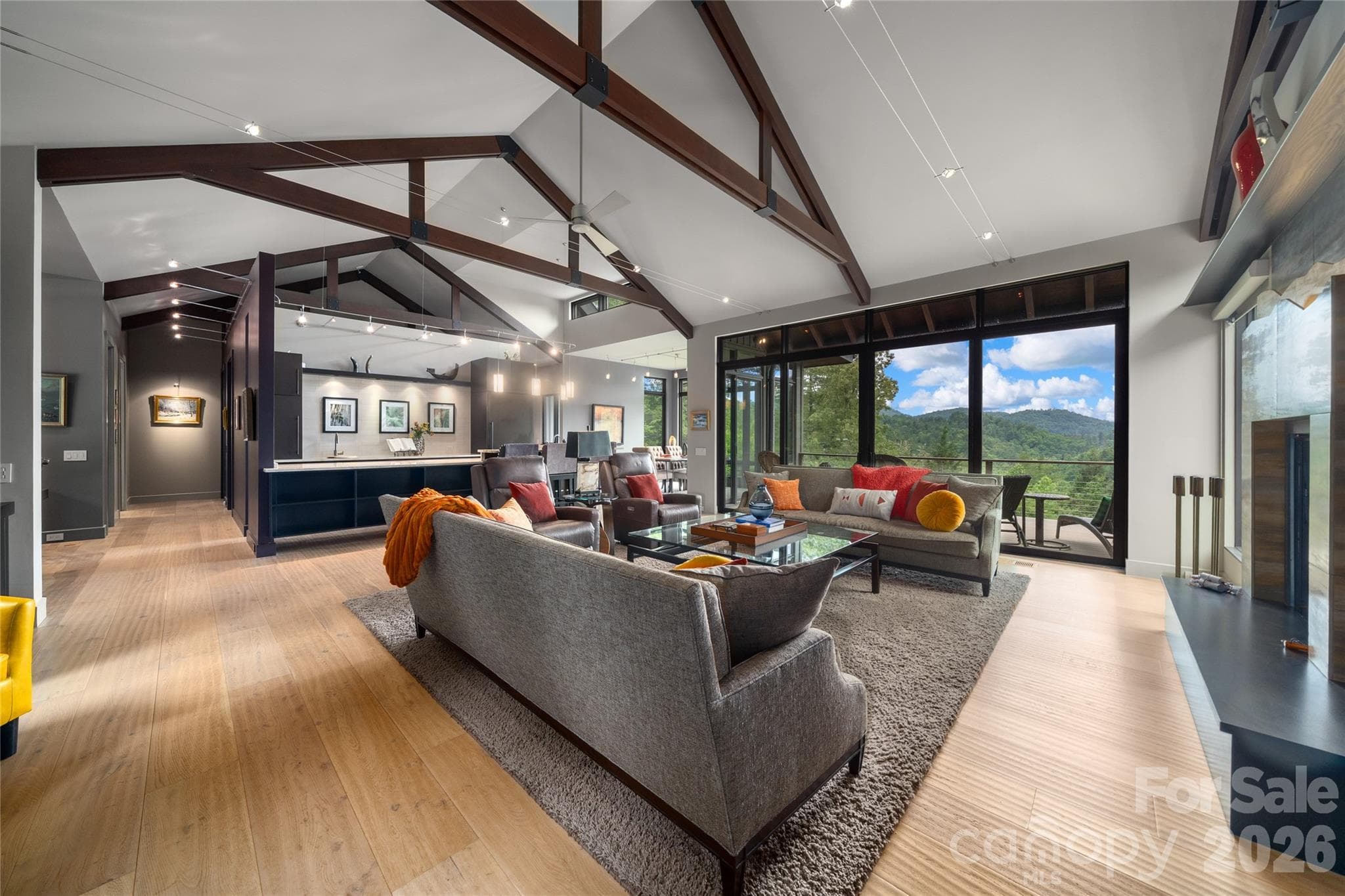 Enjoy panoramic mountain views from most rooms in the house. - Hendersonville