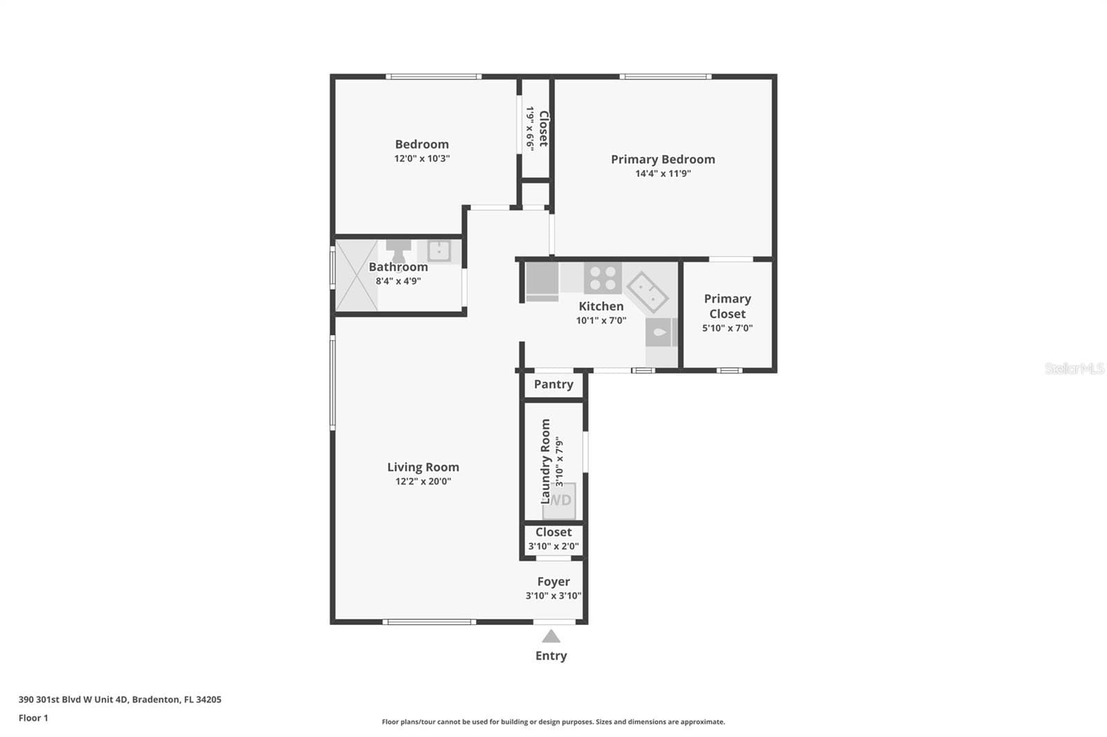 Floor Plan - 390 301 BLVD W #4D, BRADENTON