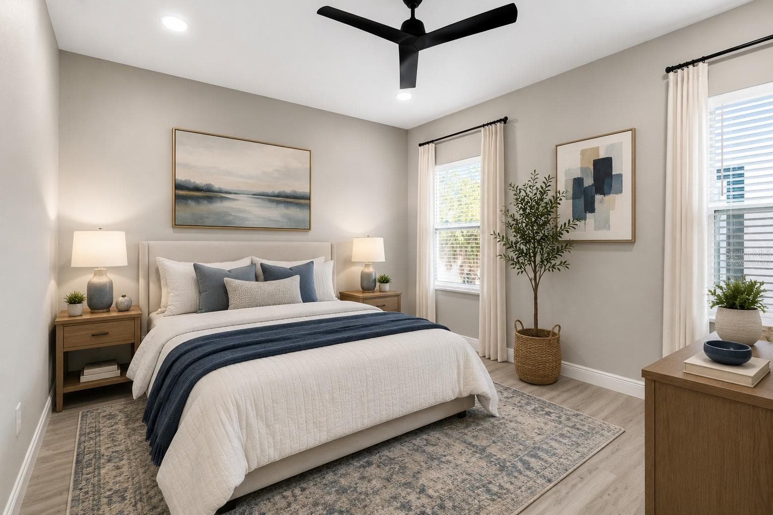 primary bedroom virtually staged - 1421 35TH ST S, ST PETERSBURG