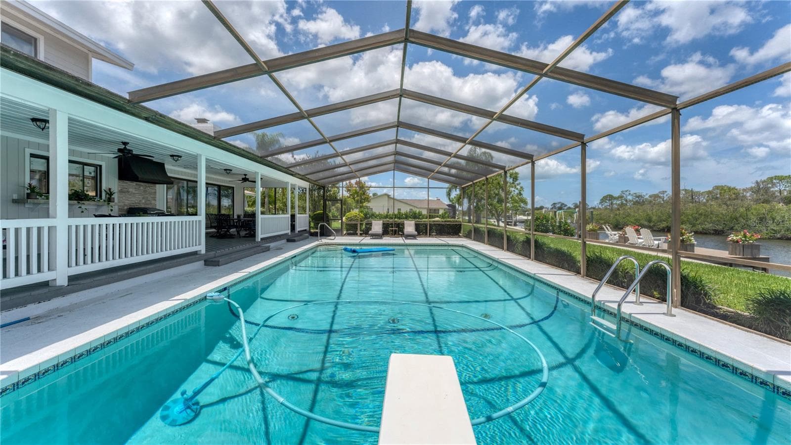 Diving board on pool - 5623 HULL CT, NEW PORT RICHEY
