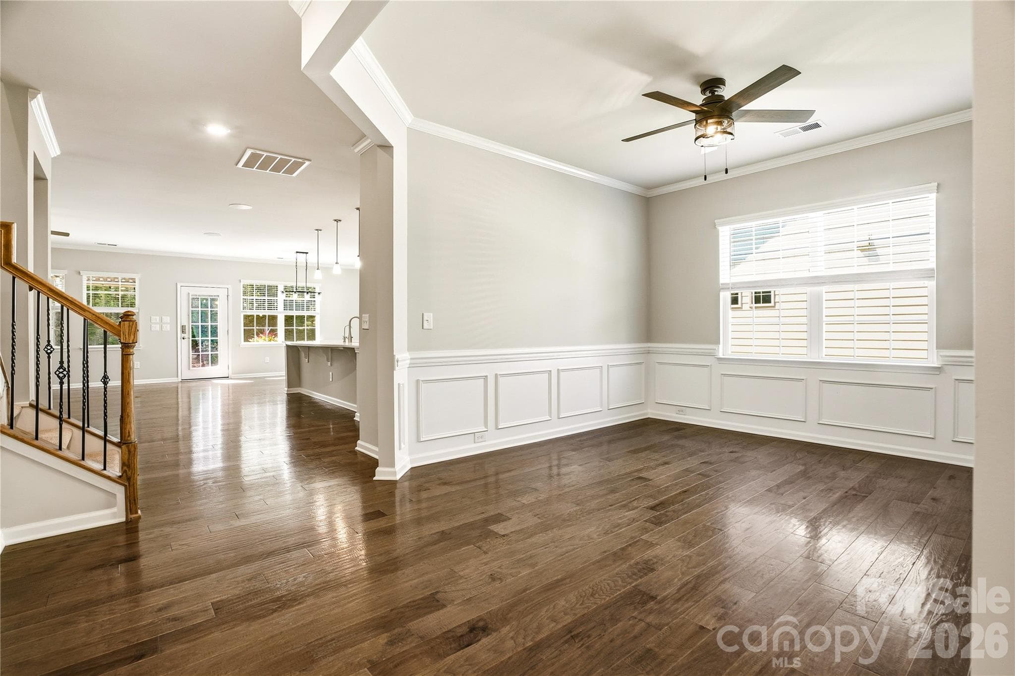 Flex/Dining Space with Decorative Wainscoting - Mount Holly