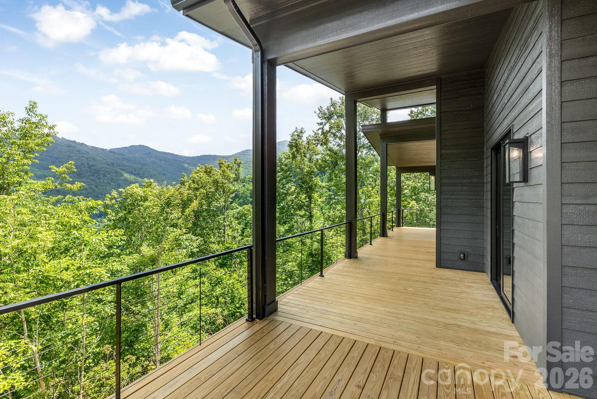 Main level rear deck & porch. - 60 King Horn Ridge, Waynesville