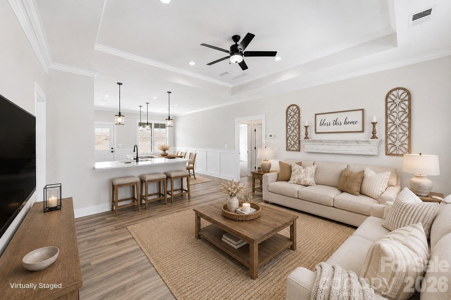 Virtually Staged - Living Room - Albemarle