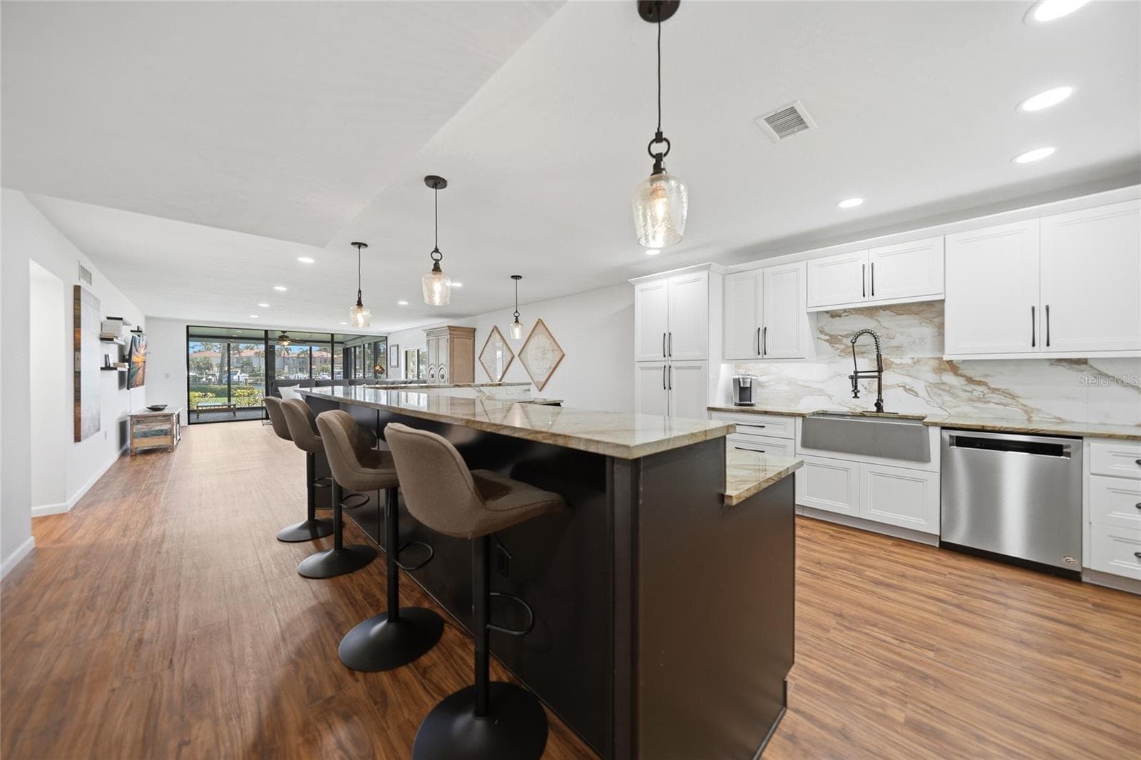 Enter from foyer to lavish custom kitchen. - 3230 SOUTHSHORE DR #34A, PUNTA GORDA