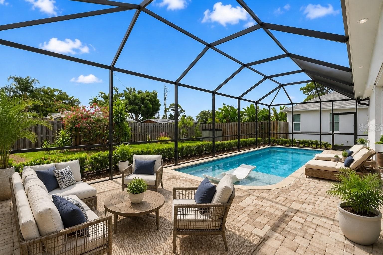 Virtually staged lanai (daylight) - 5425 MATTHEW CT, SARASOTA