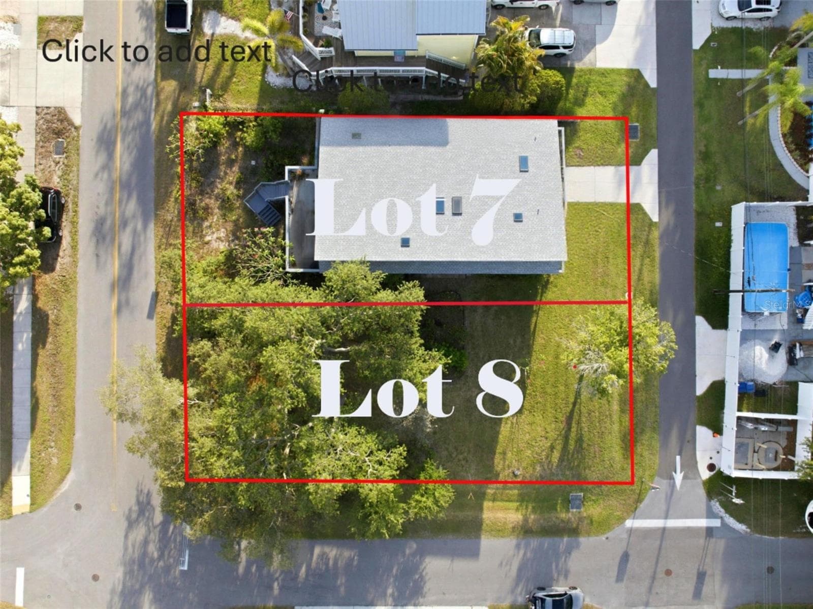 Lot 8 is the same size at lot 7 where the home is located. - 110 GEORGIA AVE. AVE, CRYSTAL BEACH