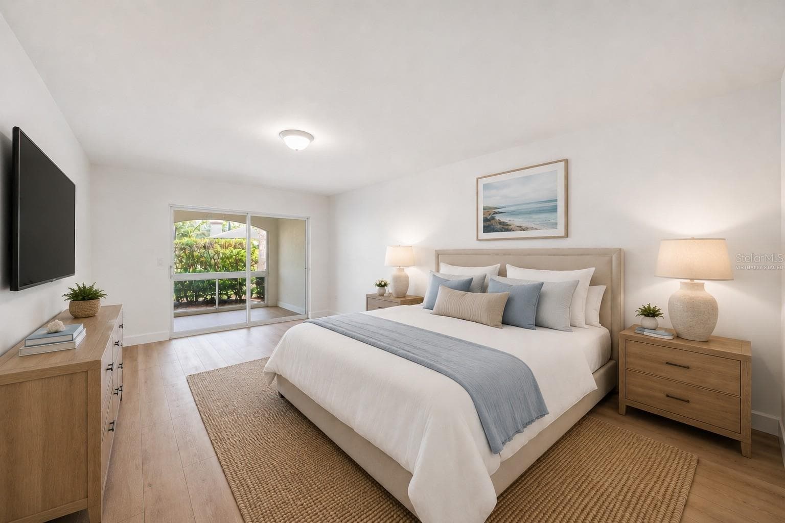 Virtually Staged Main Bedroom - 5526 CHANTECLAIRE #31, SARASOTA