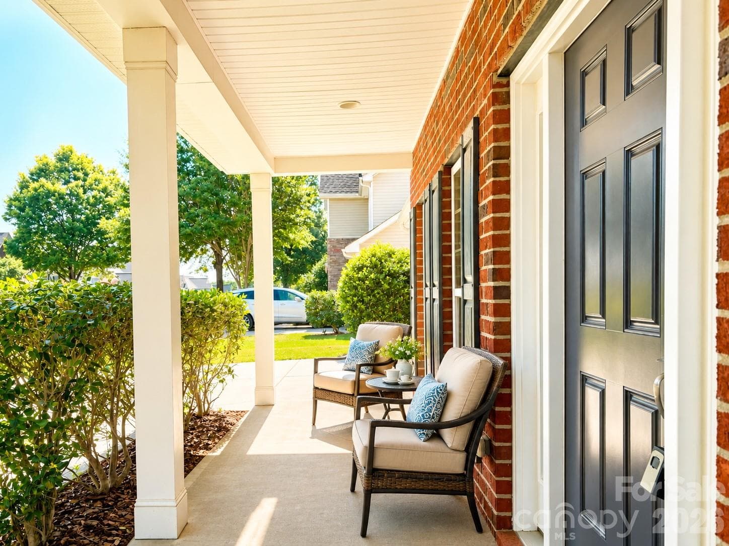 Front covered porch Virtual staging - 4857 Annelise Drive, Harrisburg