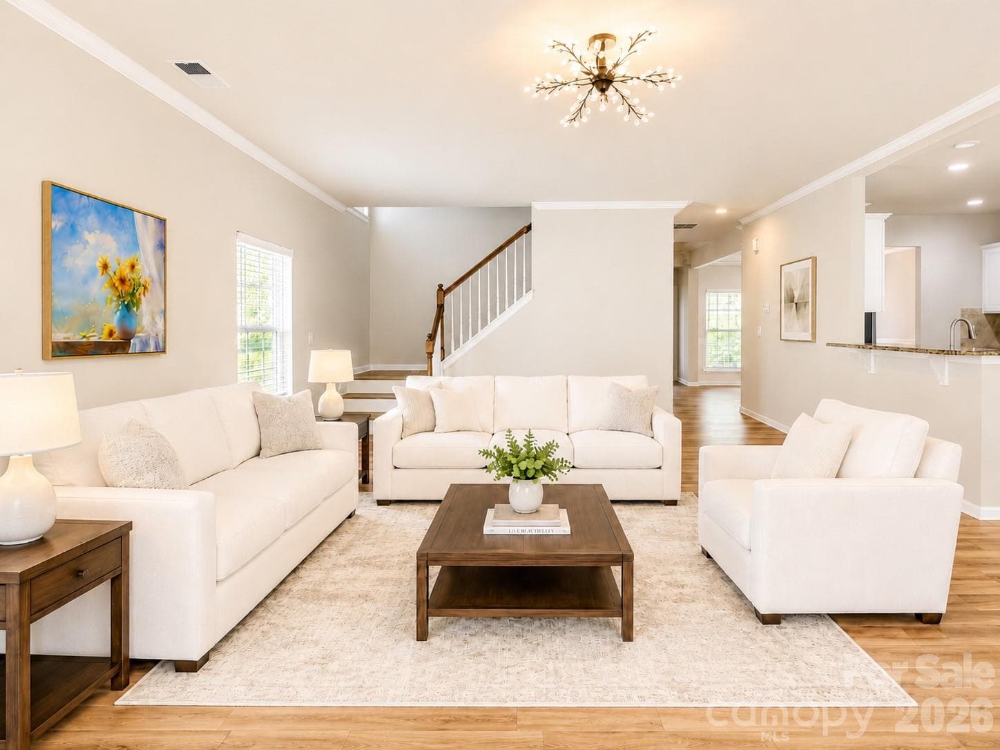 living room Virtual staging - 4857 Annelise Drive, Harrisburg