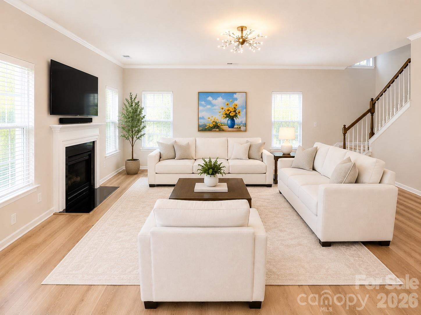 living room Virtual staging - 4857 Annelise Drive, Harrisburg
