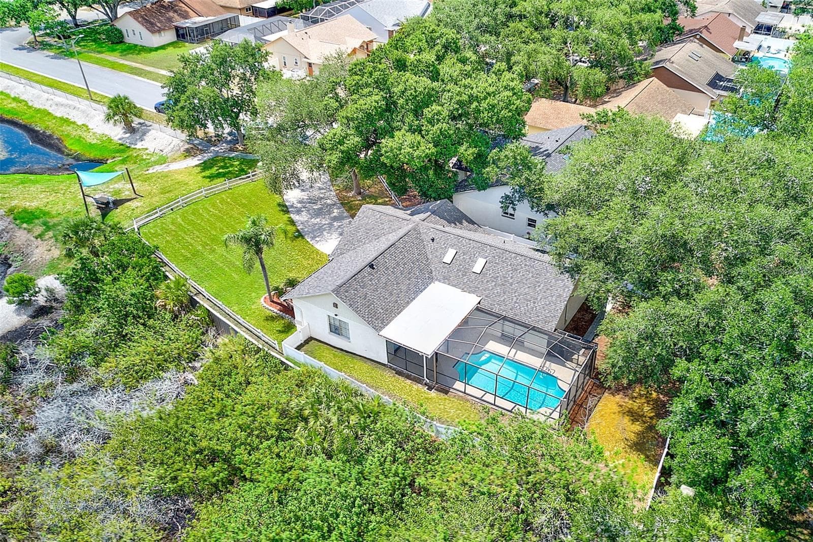 Aerial view of home - 1400 CLUB DR, TARPON SPRINGS