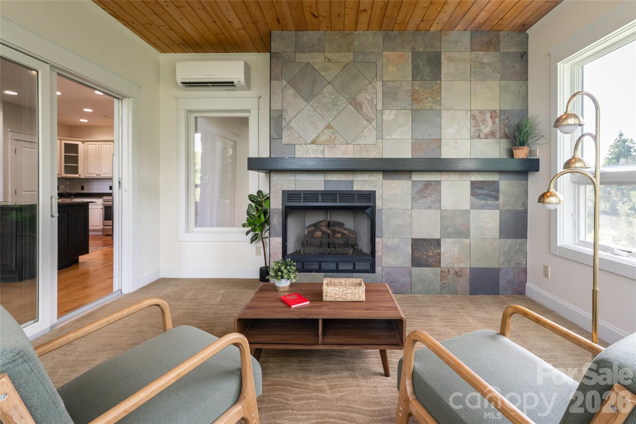 2nd fireplace in the formal dining room - 33 Bridle Path Drive, Barnardsville