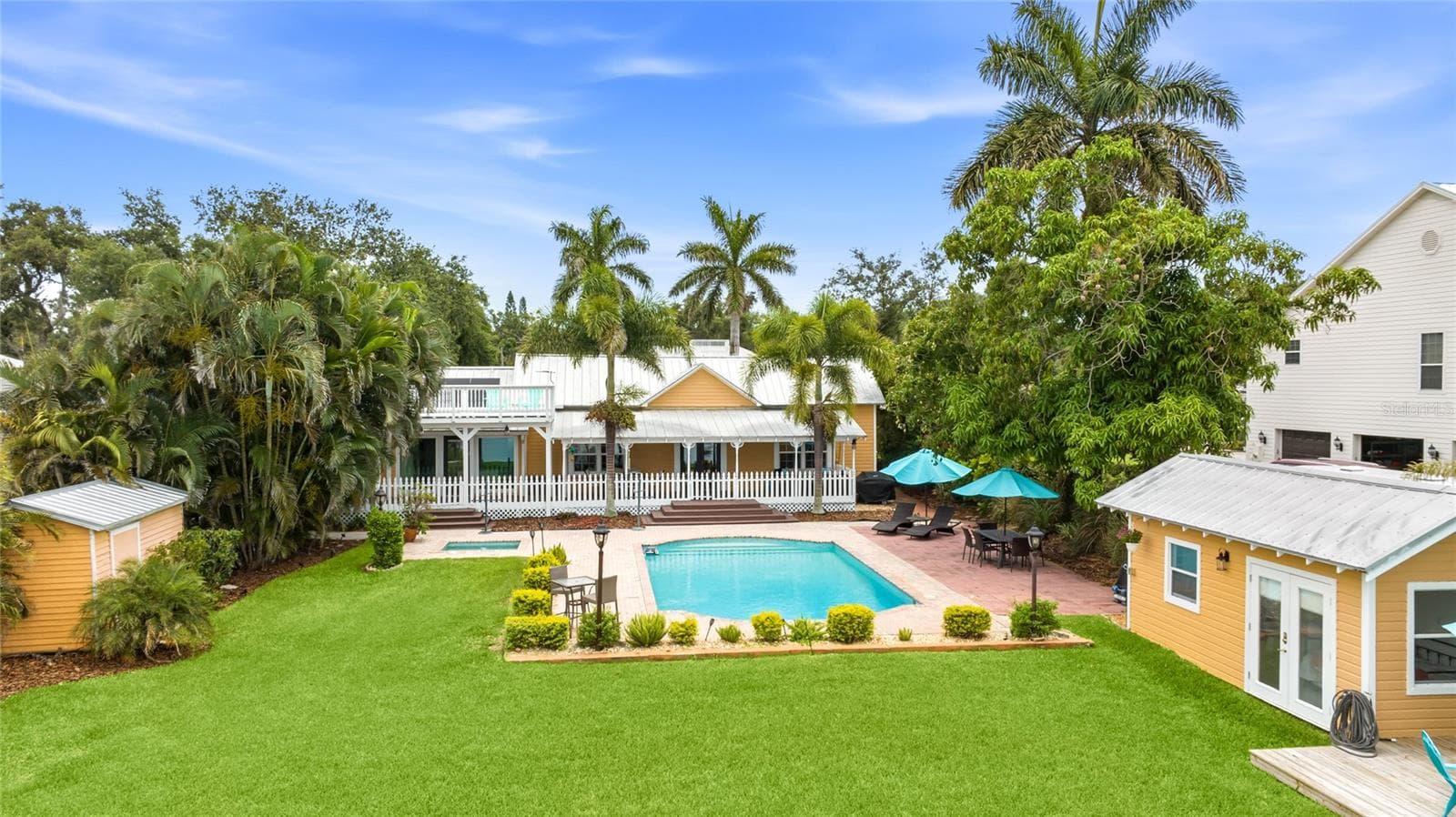 view from the shoreline to the property - 1625 1ST AVE E, BRADENTON