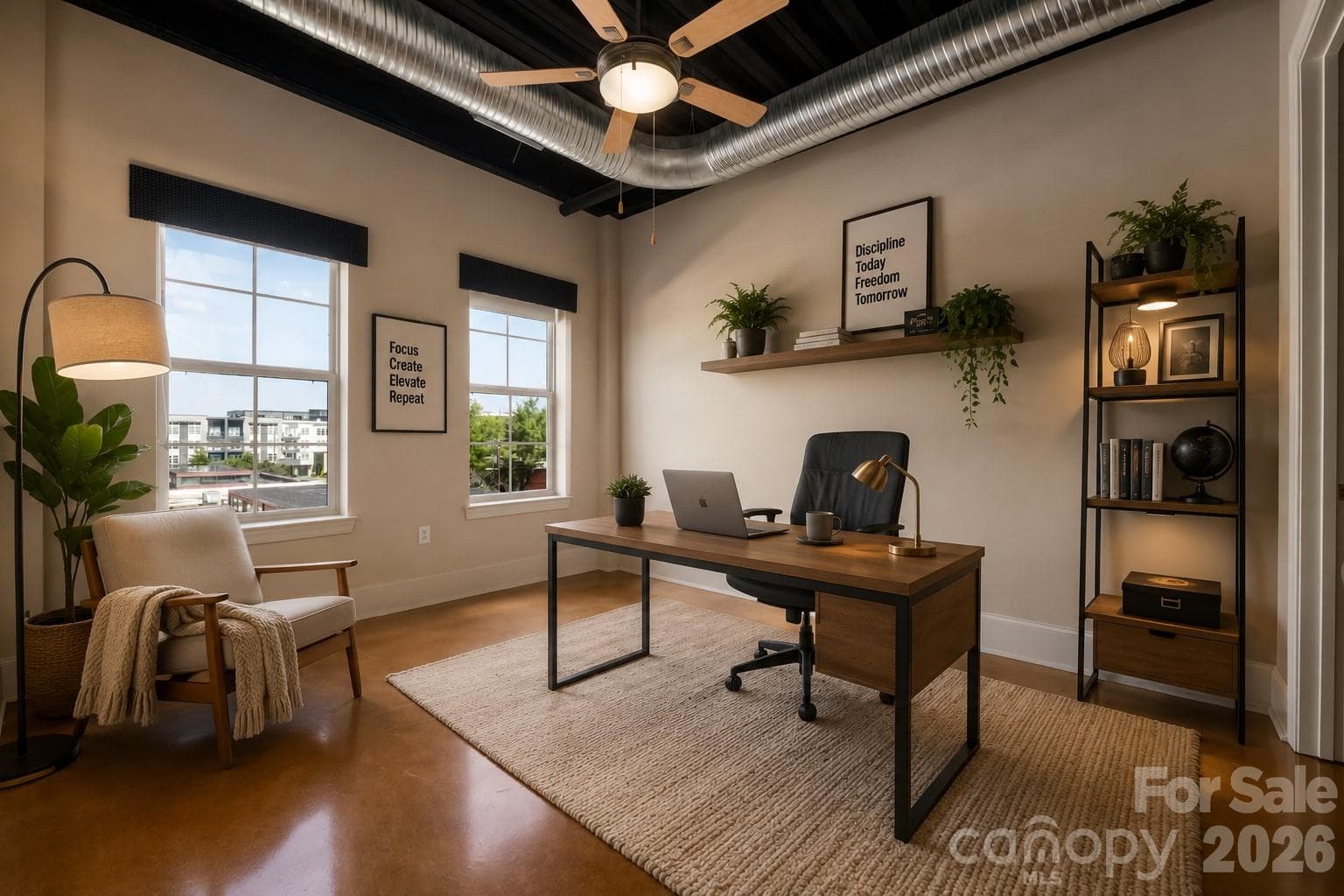 VIRTUALLY STAGED - HOME OFFICE - Charlotte