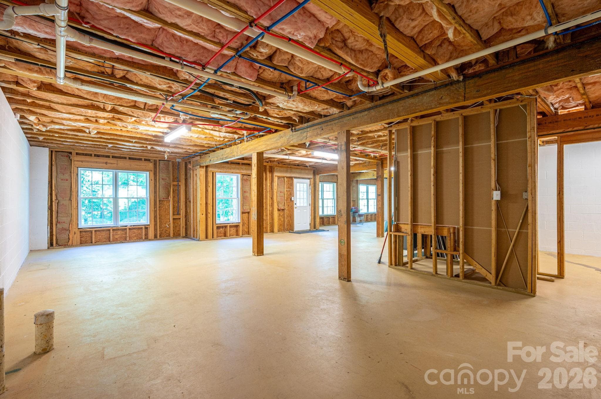 Huge freshly painted walk out basement already plumbed for bathroom. - 4017 Foxes Trail, Cramerton