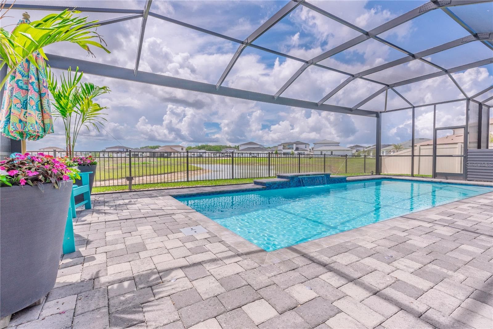 Panoramic views to the water overlooking the pool. - 10706 TORCHWOOD SEA WAY, SAN ANTONIO