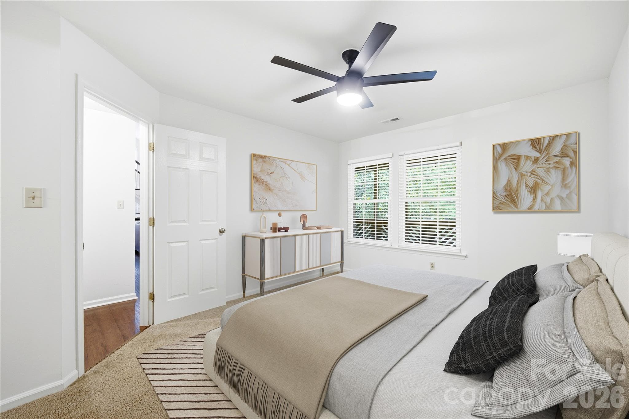 Primary BR Interior View Virtually Staged - Charlotte
