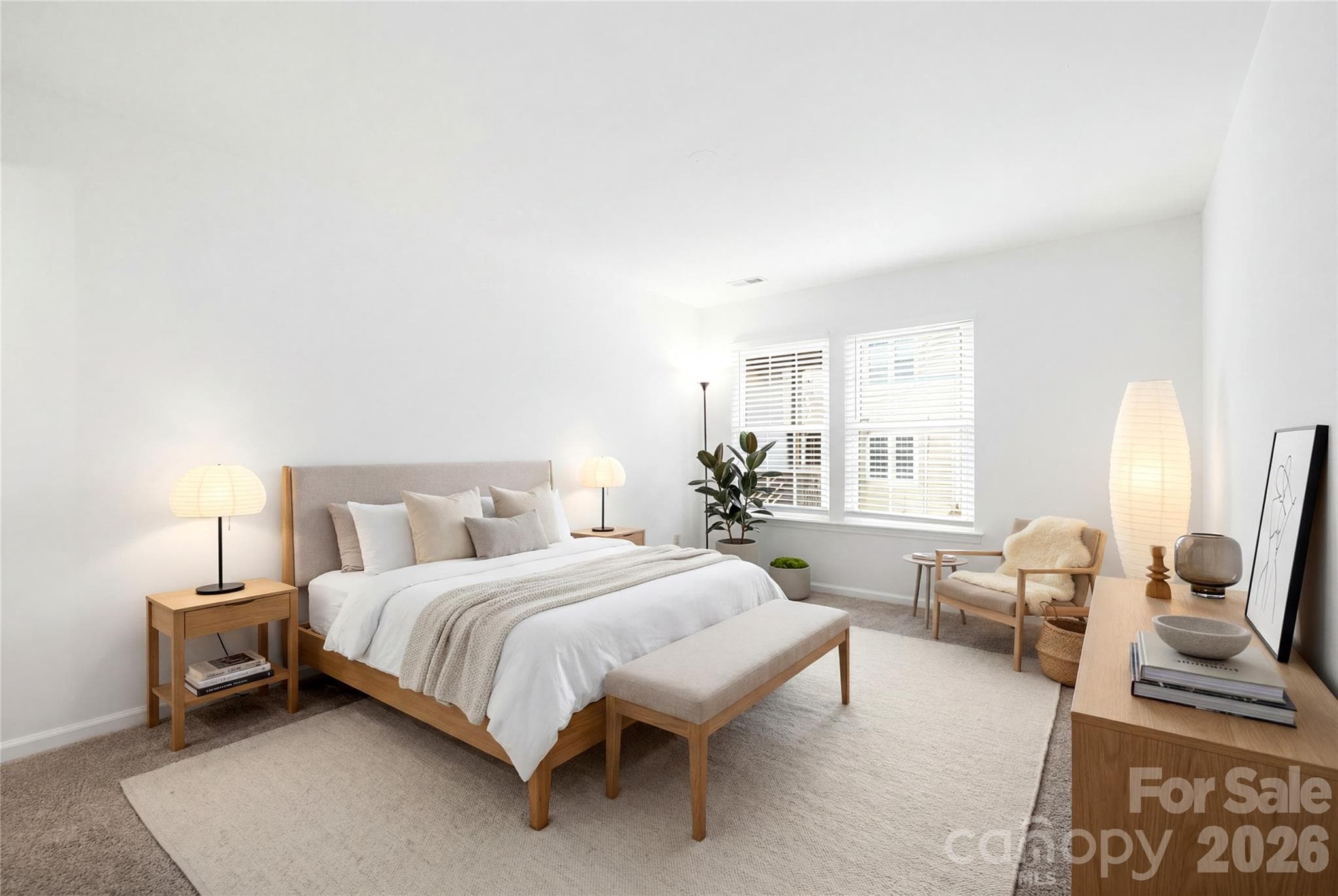 2nd Main Level BR Interior w/Ensuite Virtually Staged - Charlotte