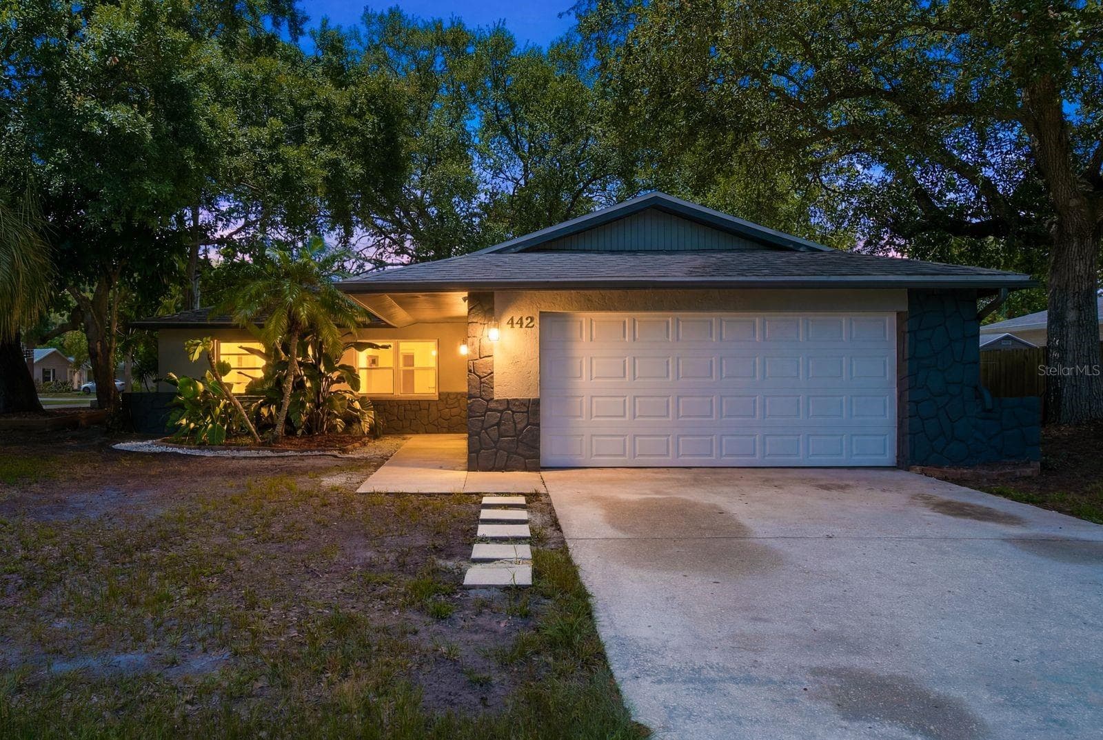 Sunset Front Elevation - 442 EVERGREEN DR, OLDSMAR