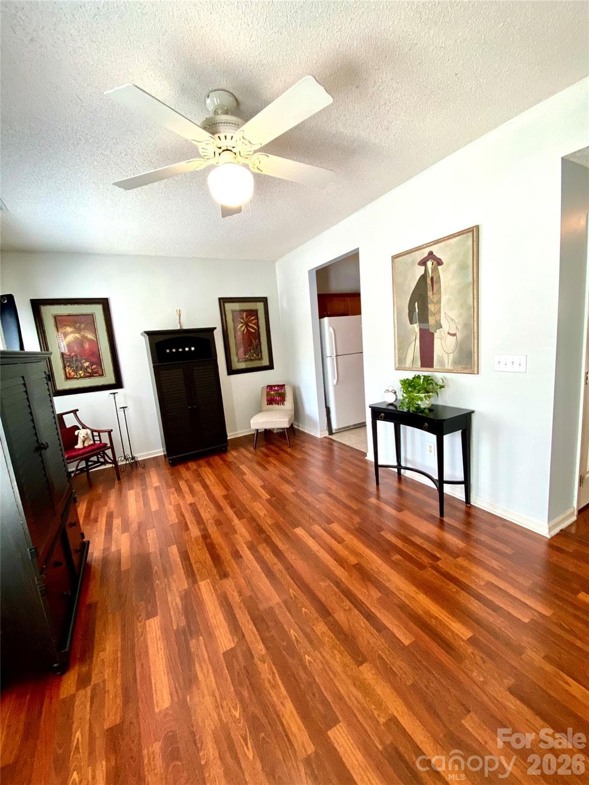Living Room from door entry area. Hallway on the first right and Kitchen entry on far right. - 6025 Creft Circle, Indian Trail