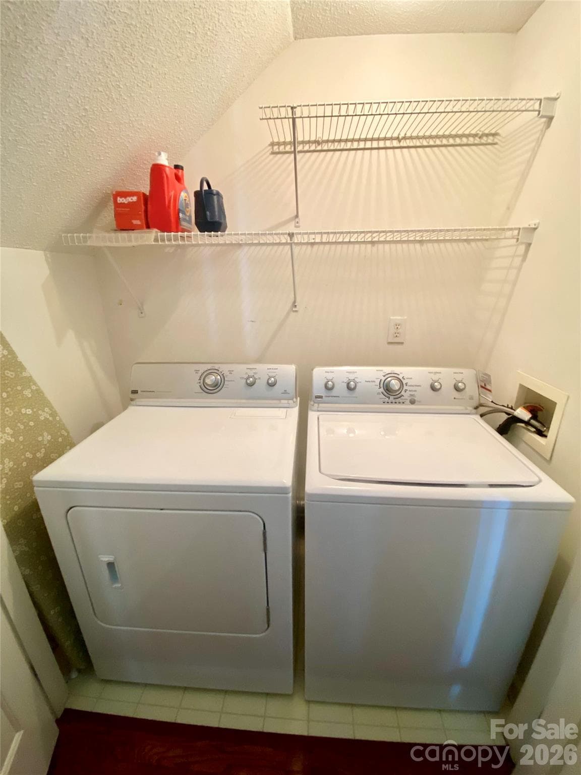Laundry closet with shelving. - 6025 Creft Circle, Indian Trail
