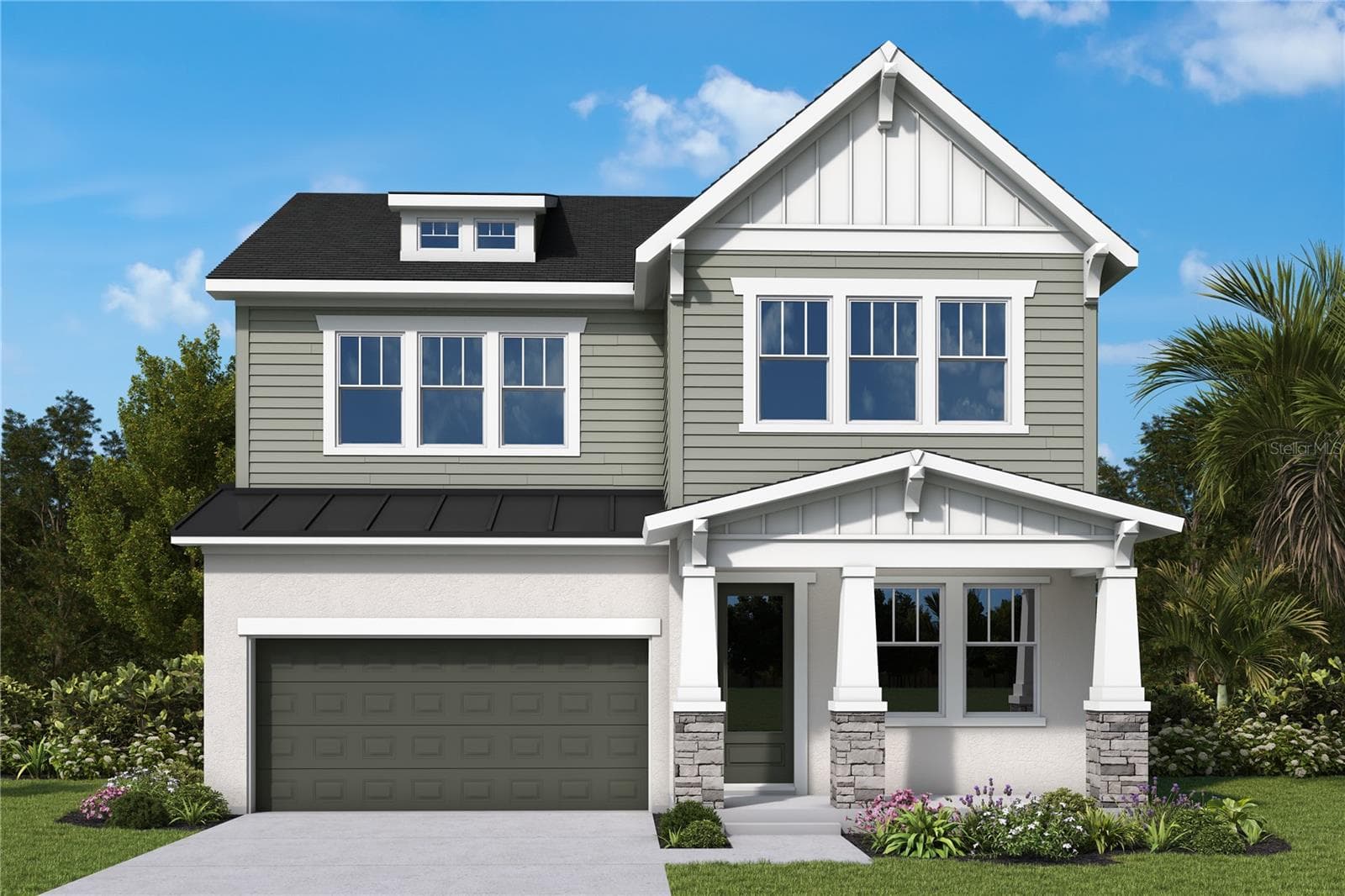 Front Exterior Rendering **Paint Colors May Vary - 1002 W CHARTER ST, TAMPA