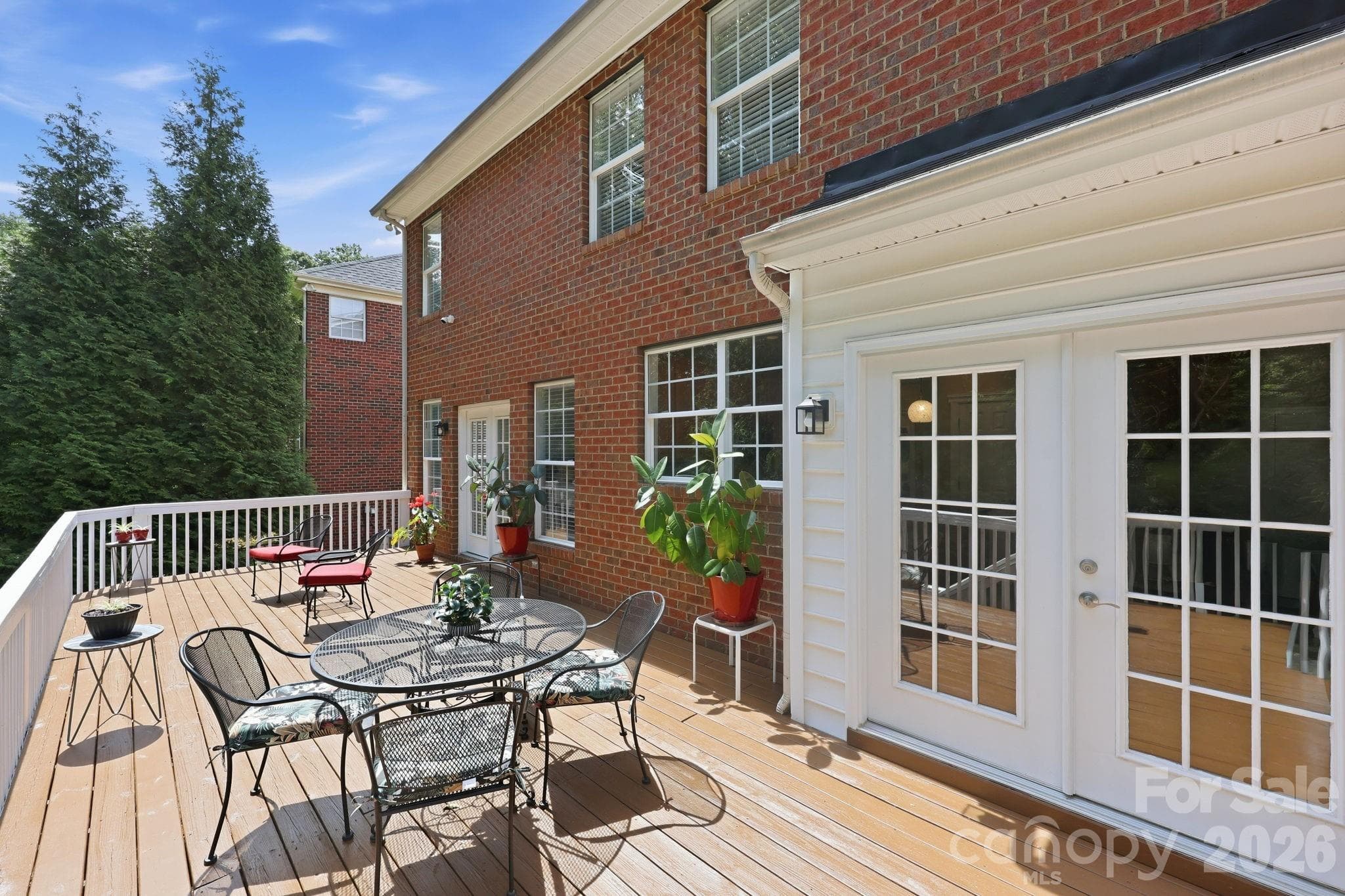 additional view of newly painted expansive deck - Huntersville