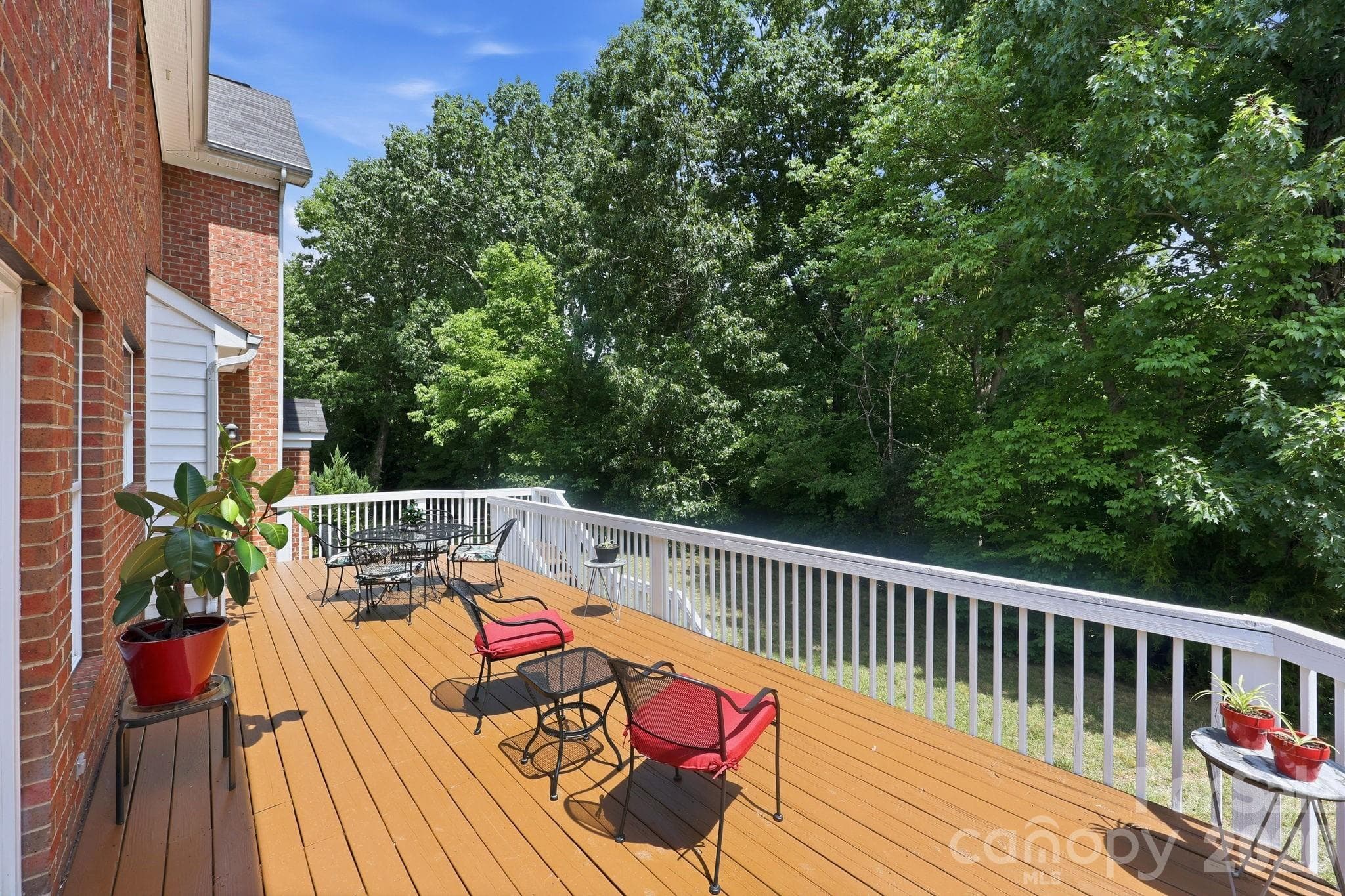 another view of expansive deck - freshly painted - Huntersville