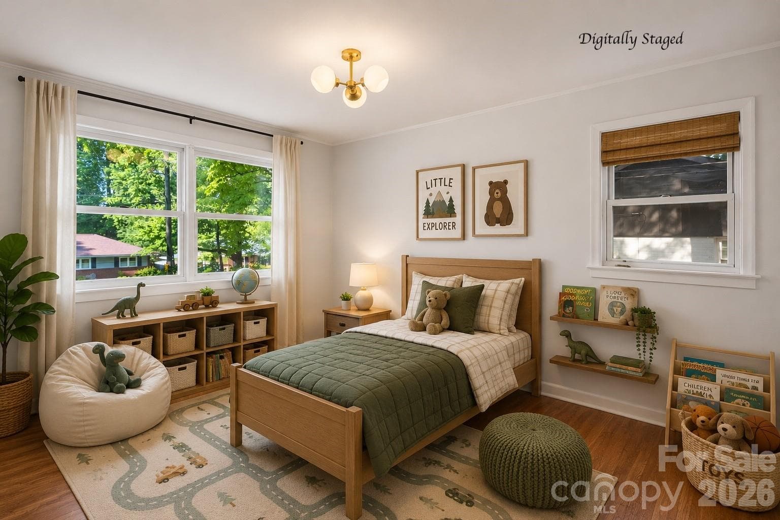VIRTUALLY Staged bedroom #3 - 3840 Colebrook Road, Charlotte