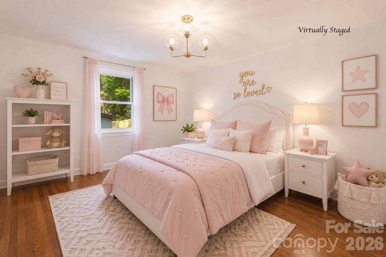 VIRTUALLY Staged bedroom #1 - 3840 Colebrook Road, Charlotte