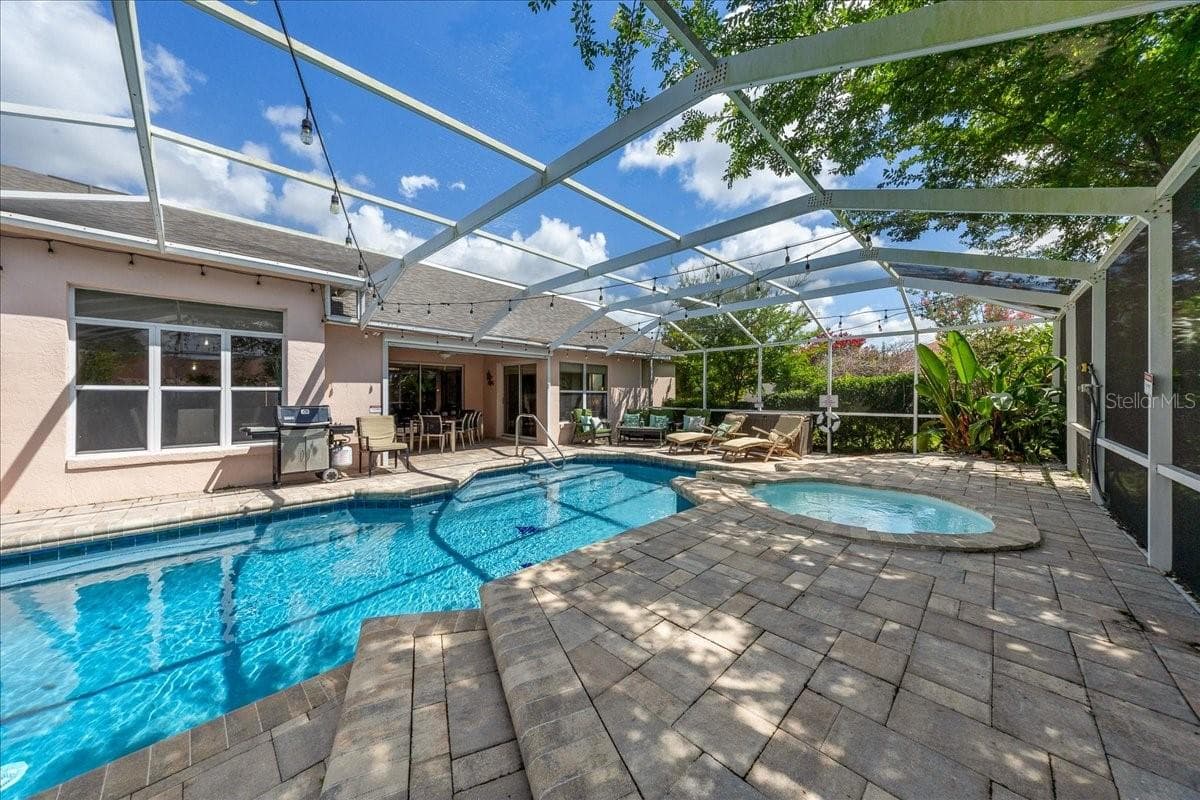 Inground Spa with Waterfall Feature - VILLAGES SUMTER, THE VILLAGES