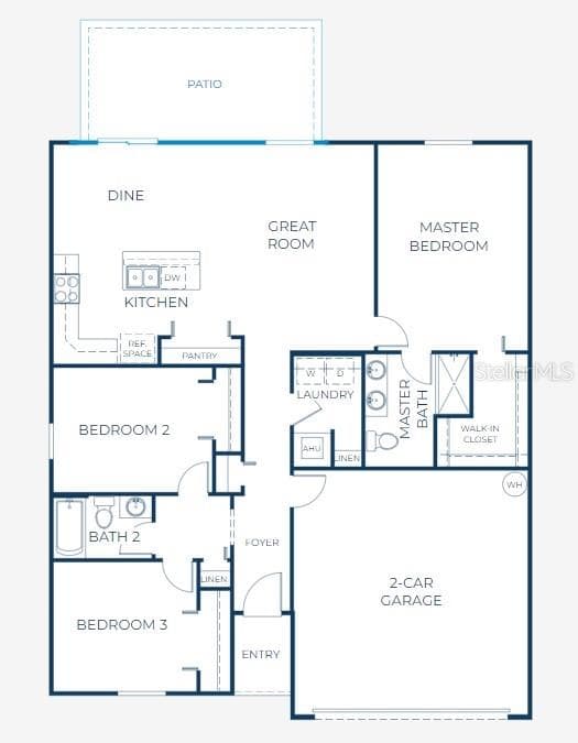 Floor Plan - Model home - actual features may vary. - 12485 GULLIVER RD, SPRING HILL