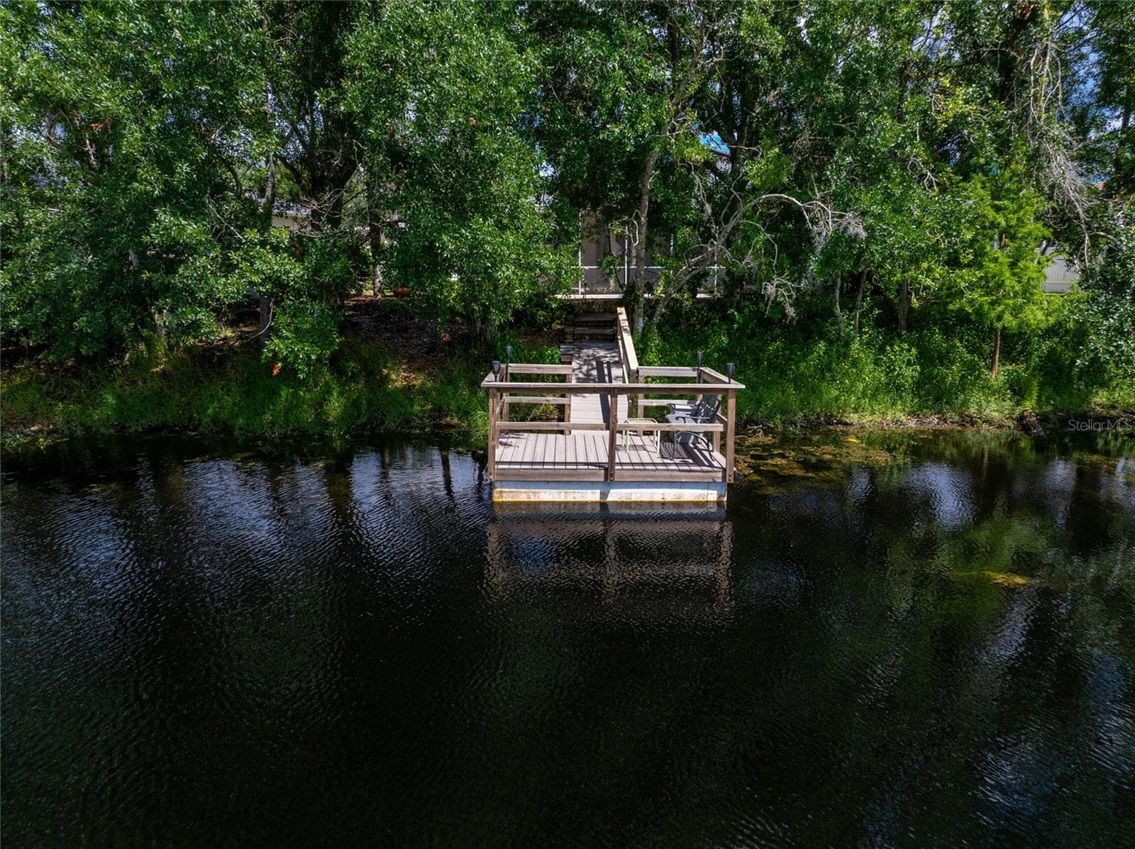 VIEW FROM CURVE LAKE DURING A RAIN SHOWER. BEAUTIFUL - 21629 SILVER BAY PL, LAND O LAKES
