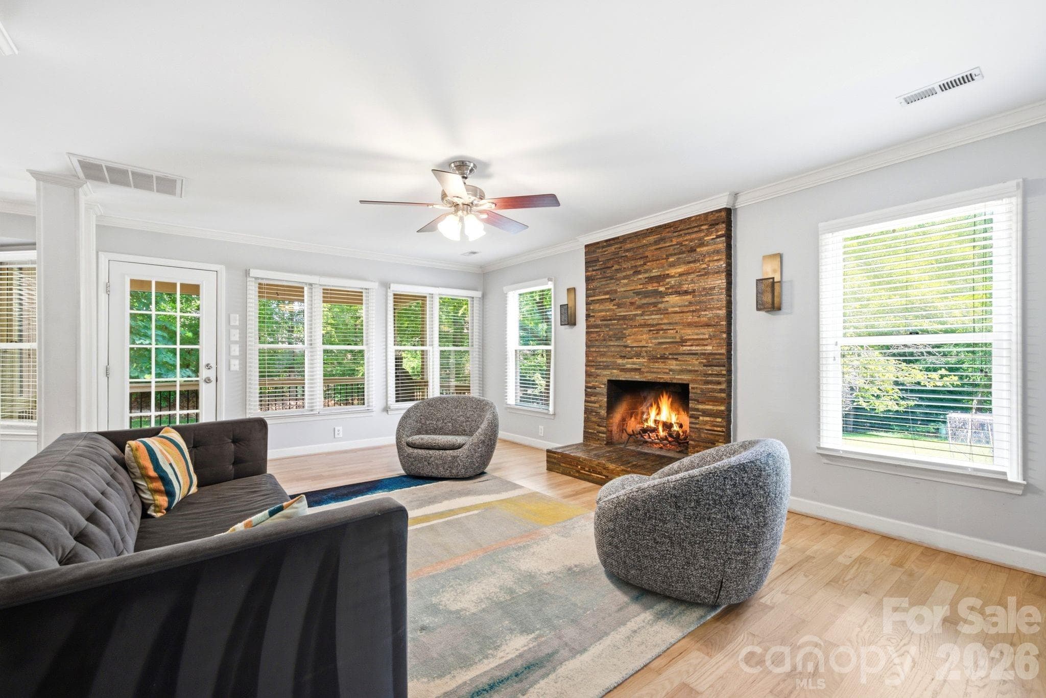 Virtually lit wood burning fireplace - sold as is - not used on a regular basis but cleaned in 2022 - 503 Wyre Forest Court, Charlotte