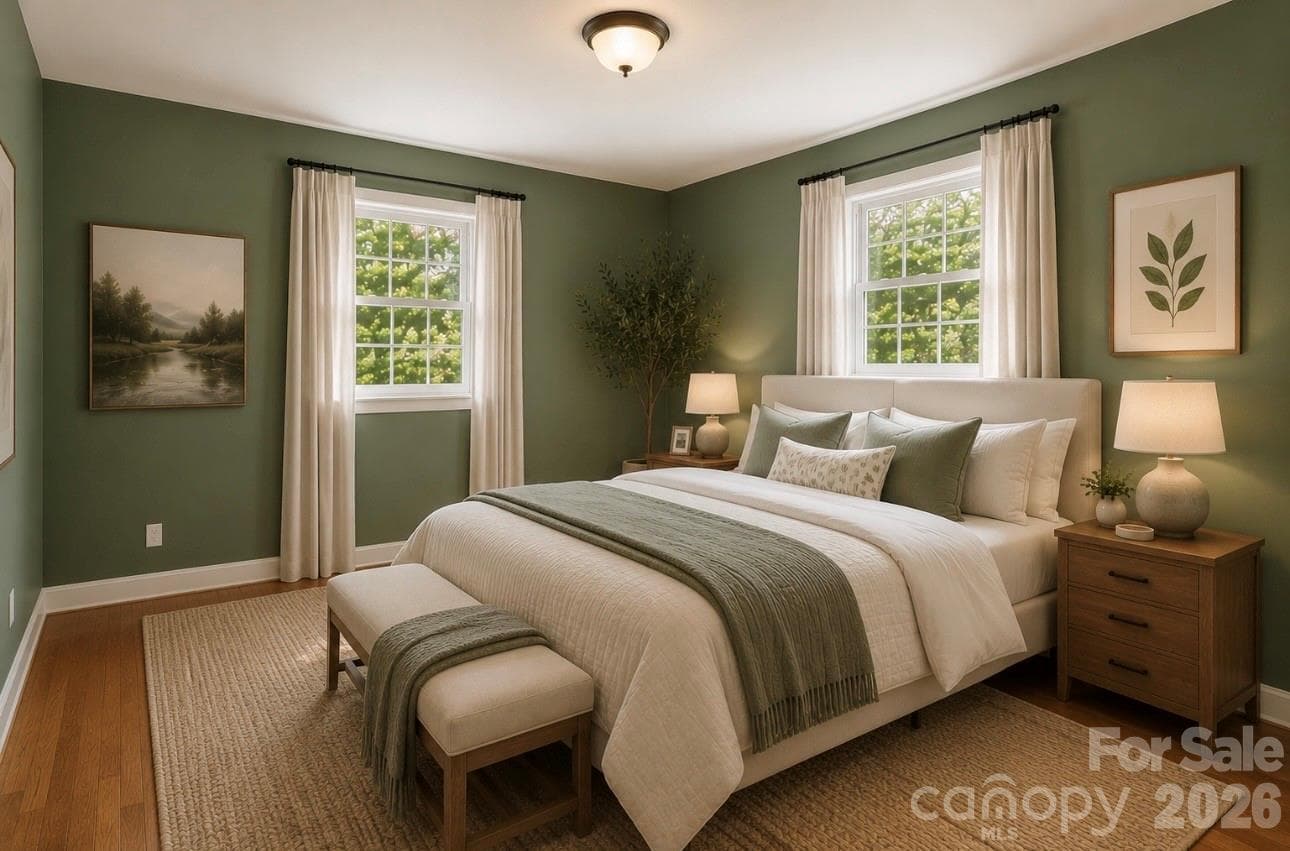 AI Virtual potential- paint and staging Primary Bedroom - 2951 7th Street Drive NE, Hickory