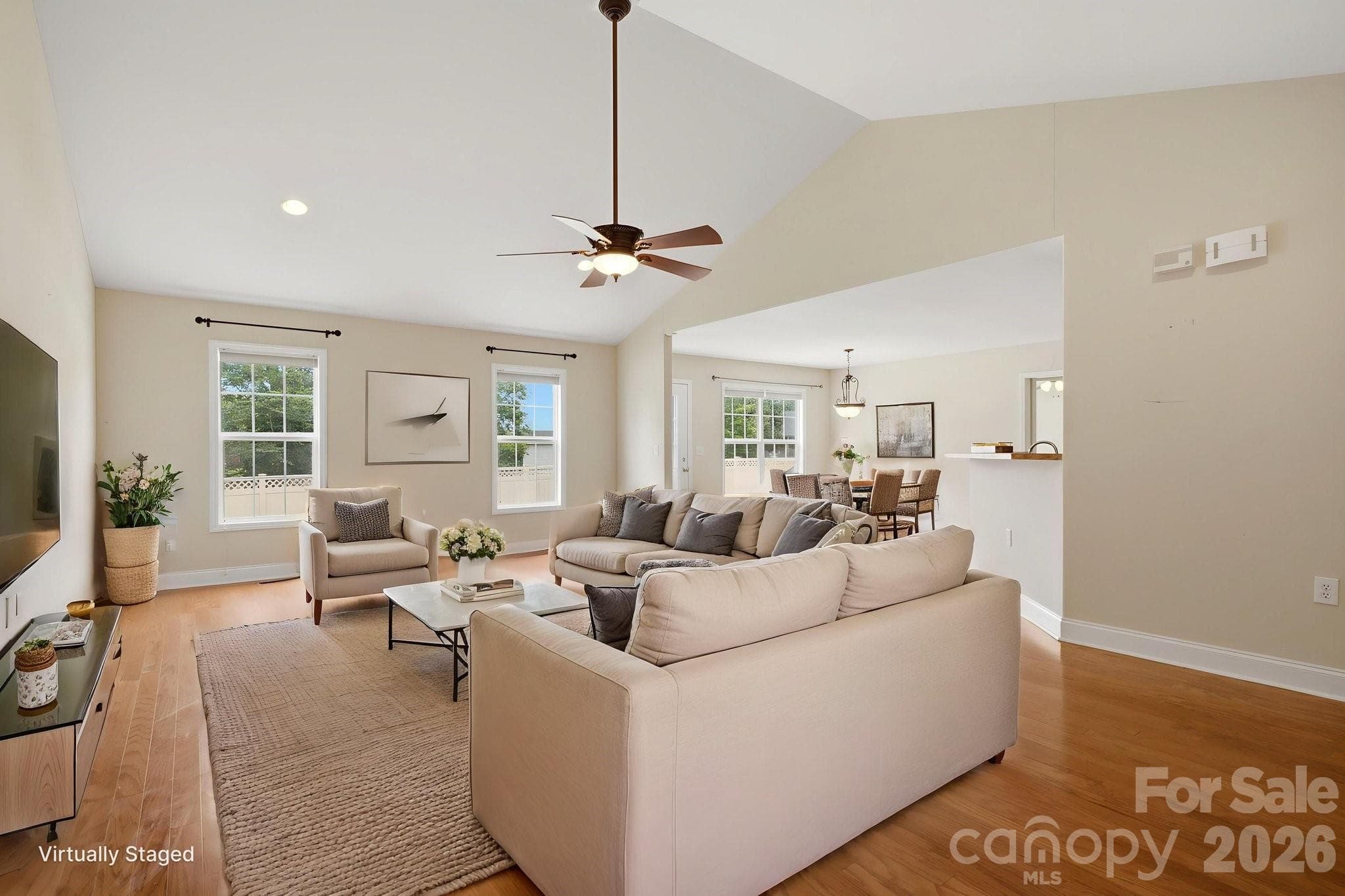 Living Room Virtually Staged - Statesville