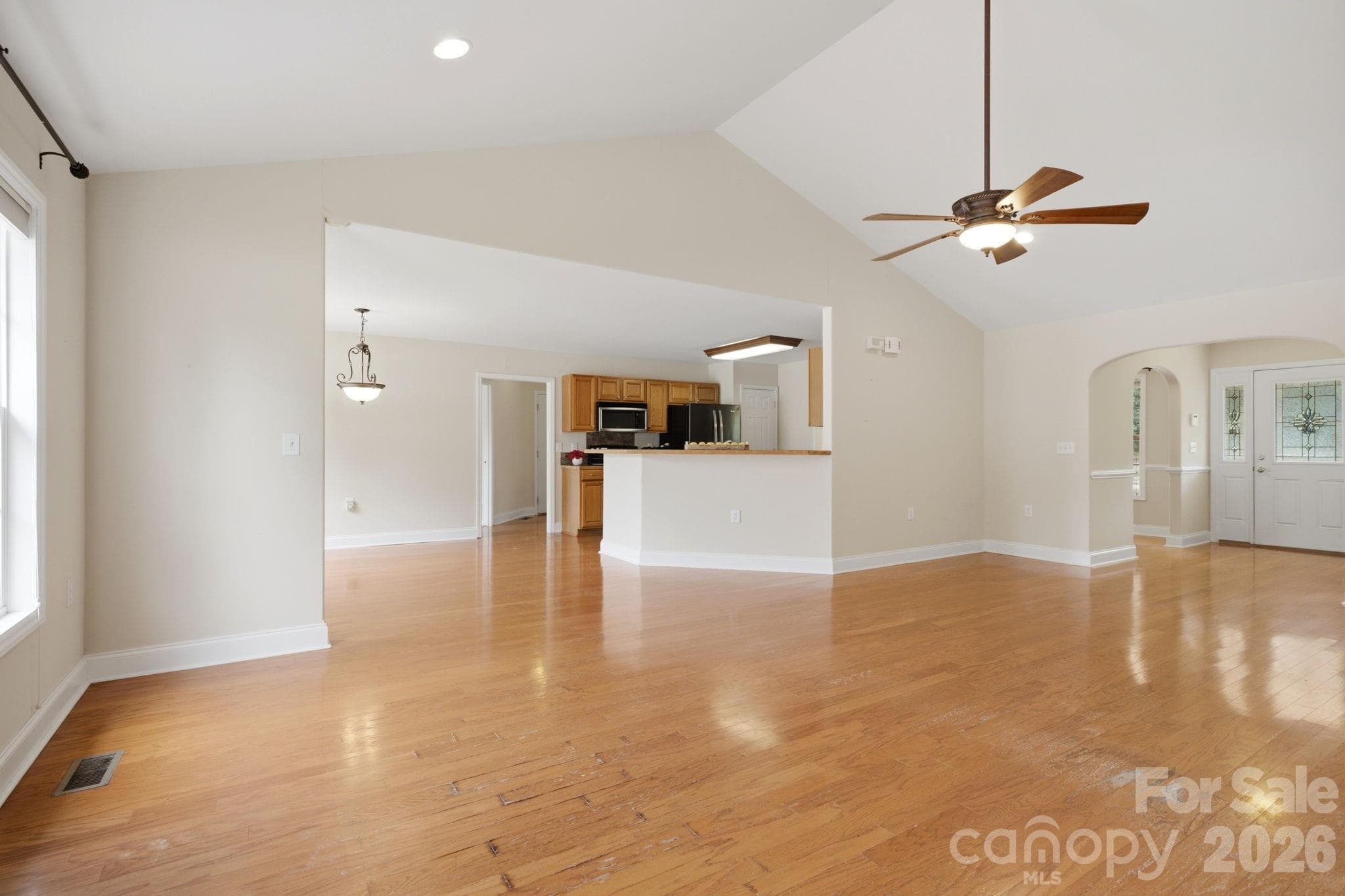Spacious Living Room View Toward Kitchen and Breakfast Area - Statesville