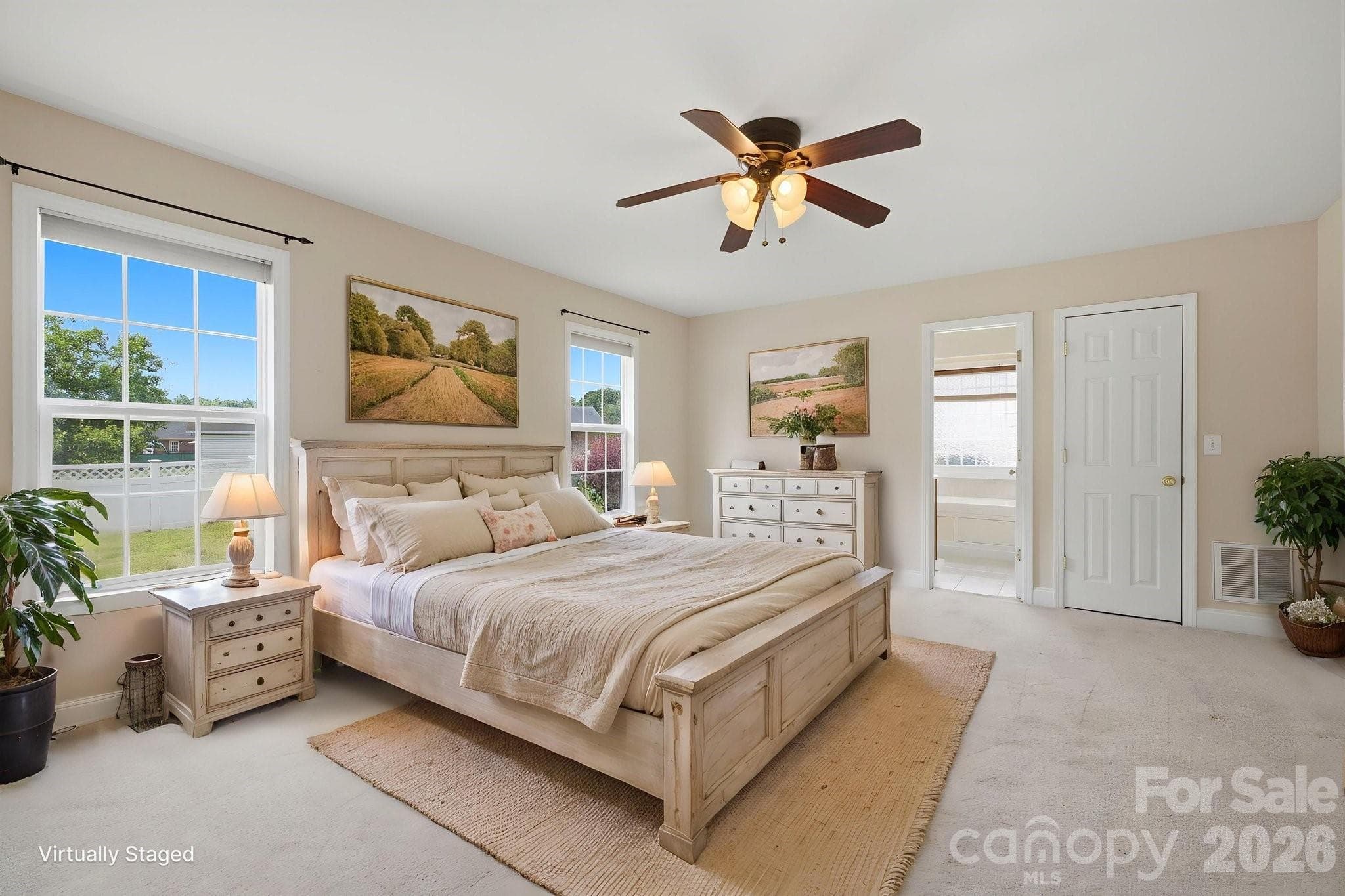 Primary Bedroom Virtually Staged - Statesville