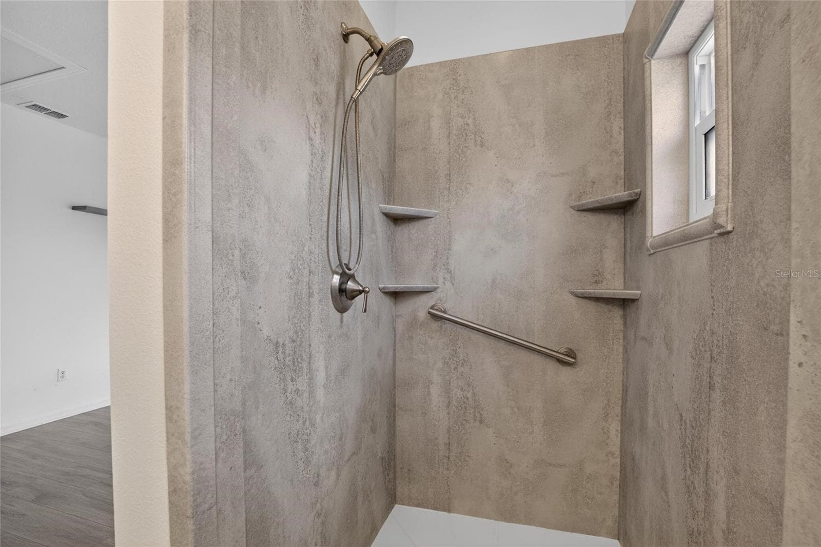 Primary bathroom shower. - 307 SUMMER CLOUDS PL, BRANDON