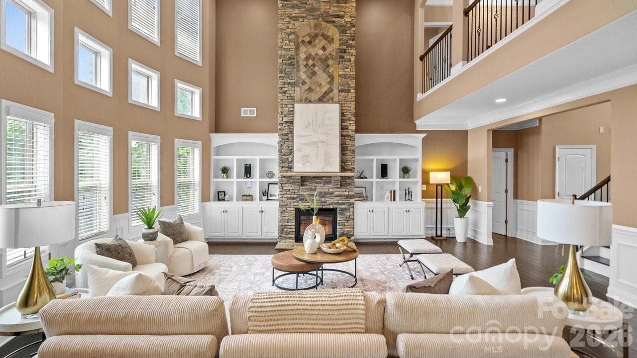 Floor To Ceiling Stone Fireplace - 16032 Loch Raven Road, Huntersville