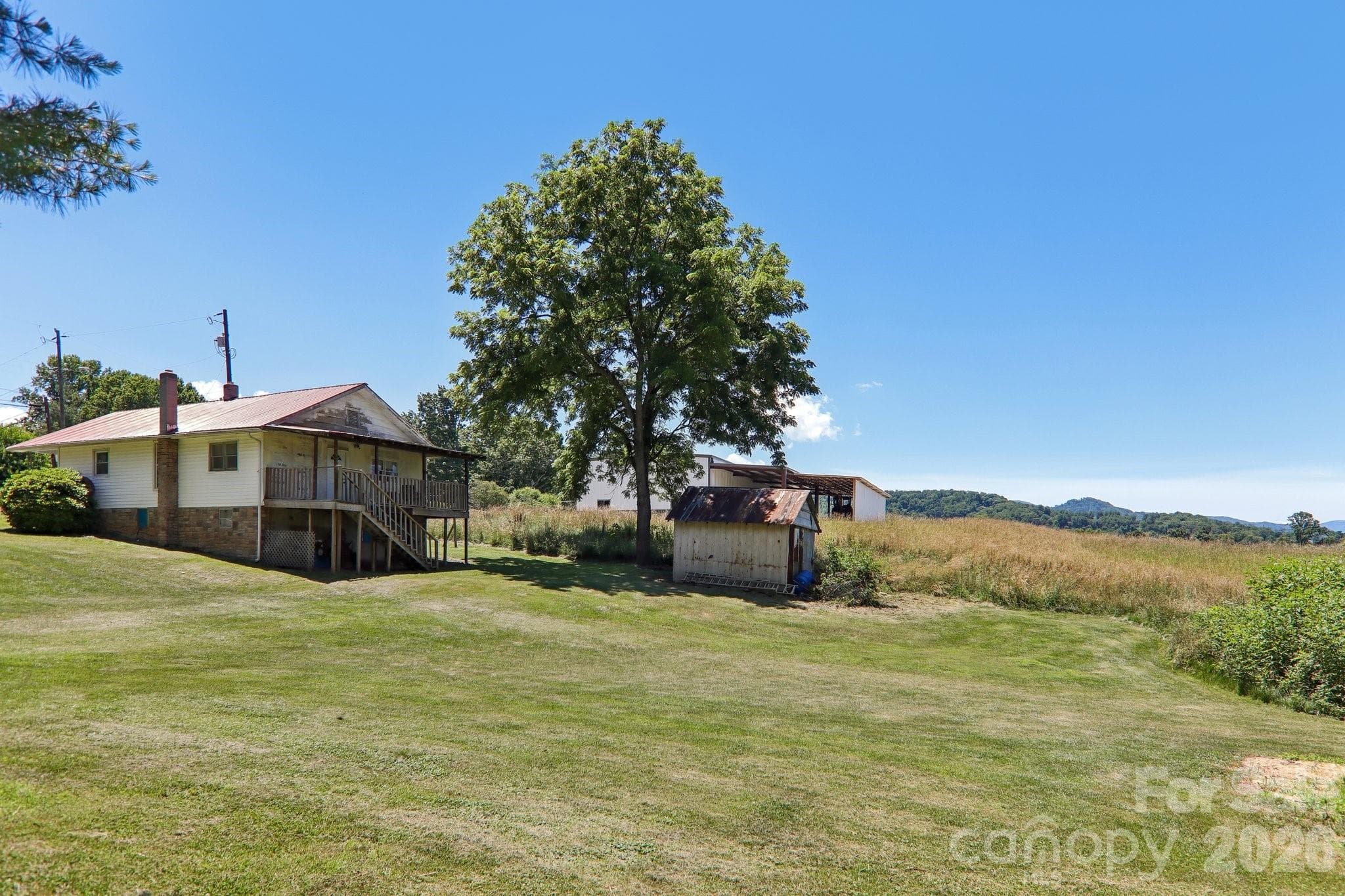 View from lower boundary of property toward house - Canton