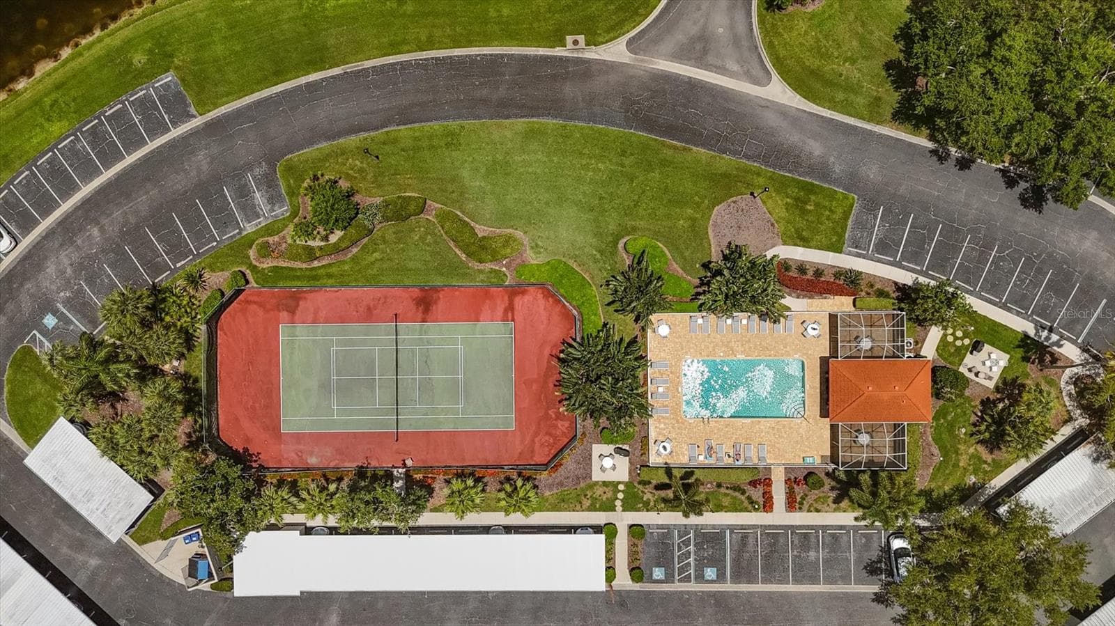 Aerial of Clubside amenities - 9320 CLUBSIDE CIR #2209, SARASOTA