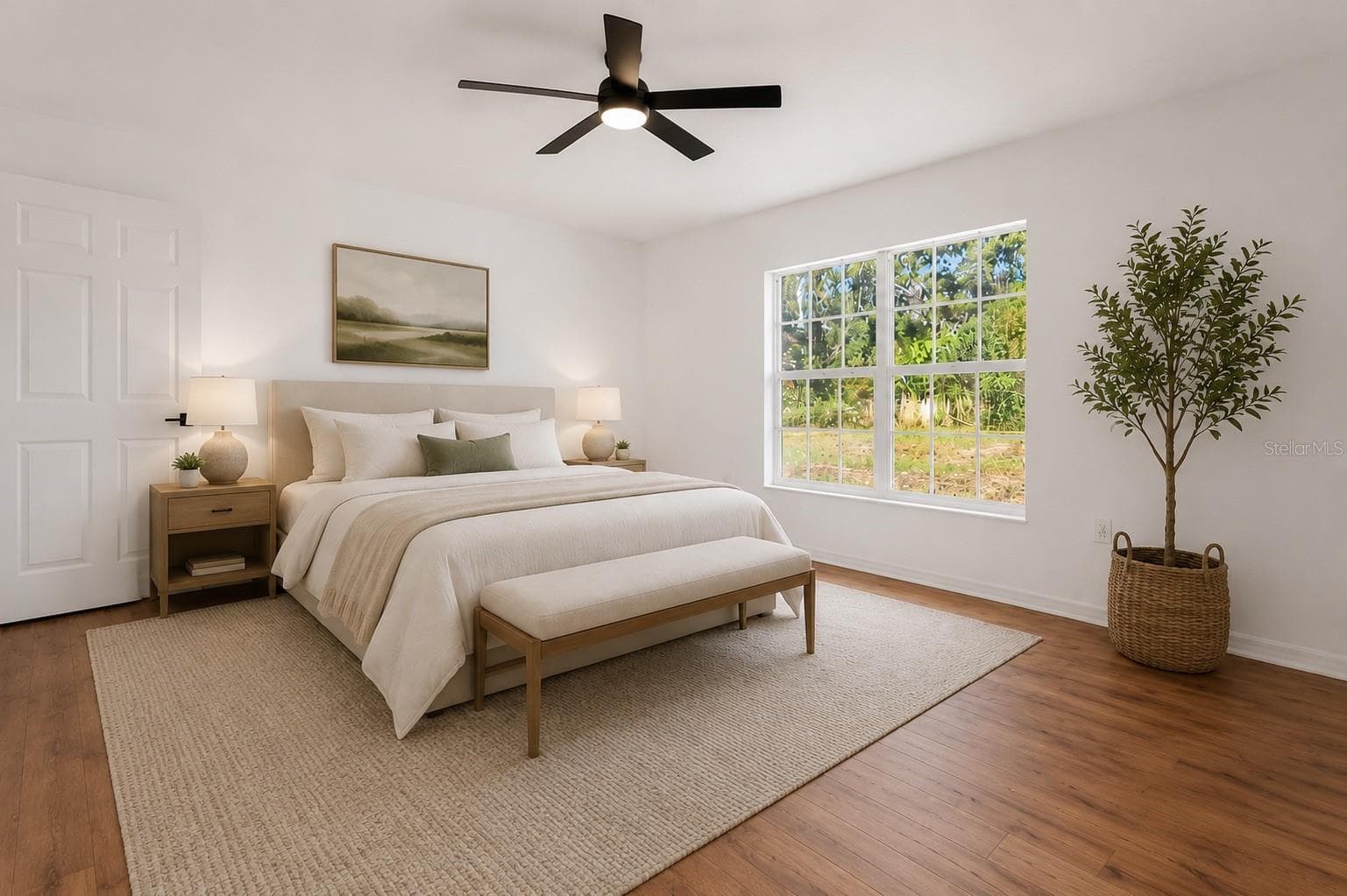 virtual staging - master bedroom - 957 NE 354TH AVE, OLD TOWN
