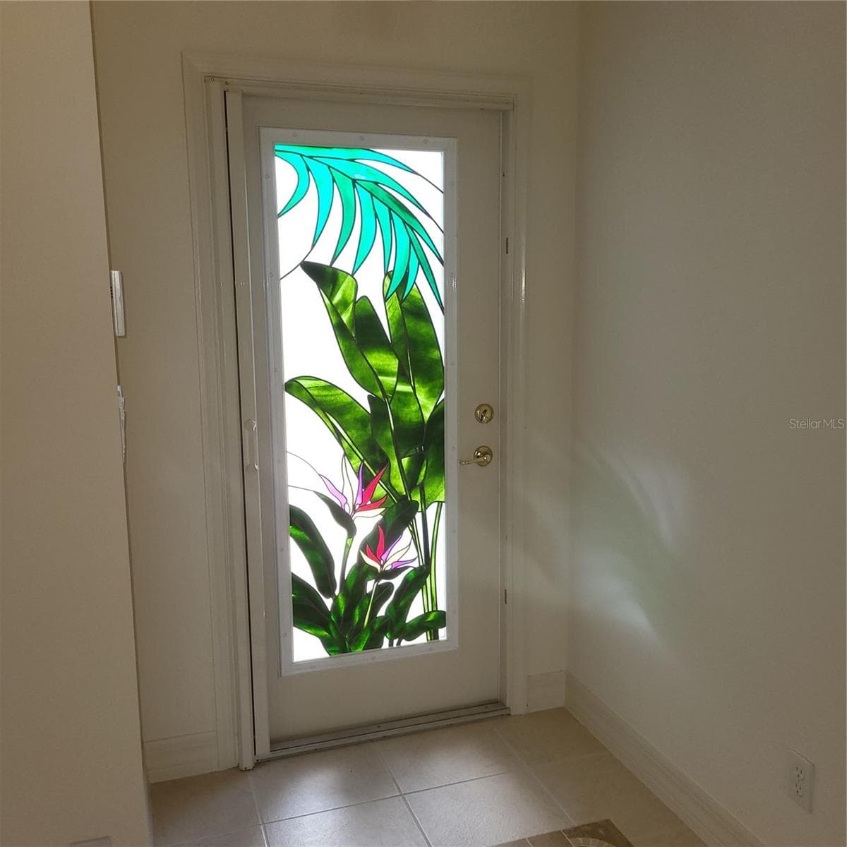 Entry Stained Glass - 1574 WINDAMERE LN, NAPLES